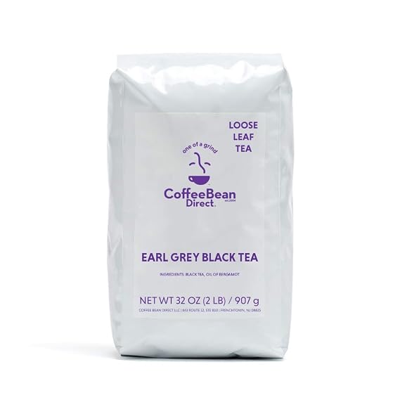Coffee Bean Direct Earl Grey Black Tea, loose Leaf, 2lb Bag