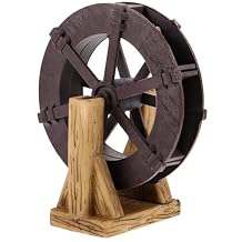 LOGOFUN Fish Tank Water Wheel Decorations Waterfall Fountain Wheel with Bracket Water Fountain Scene Layout Ornament for Aquarium Decorations