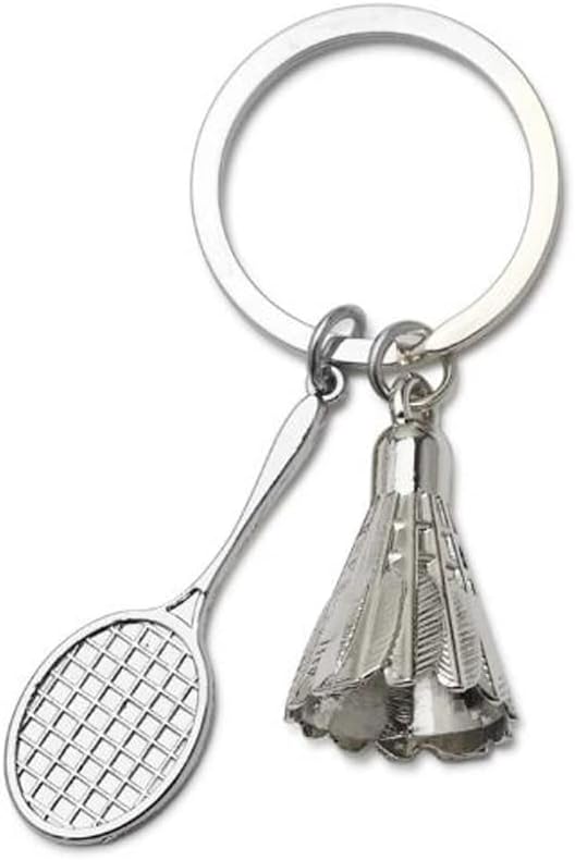ARFUKA Keychain Badminton Pendant Keyring Metal Key Chain, Christmas/Birthday/Valentine's Day Gift for Men and Women