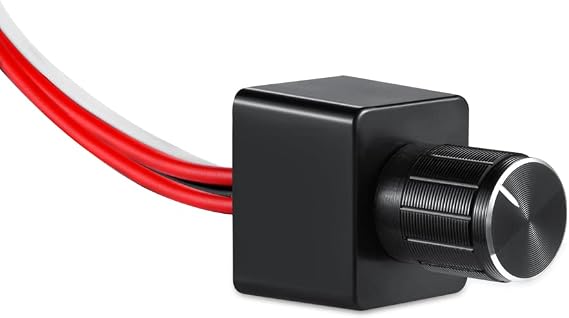 Acegoo DC 12V Light Dimmer, Rotary Dimming Switch for RV Boat Truck LED Lighting, Halogen, Incandescent, Strip Lights, Rated 6A