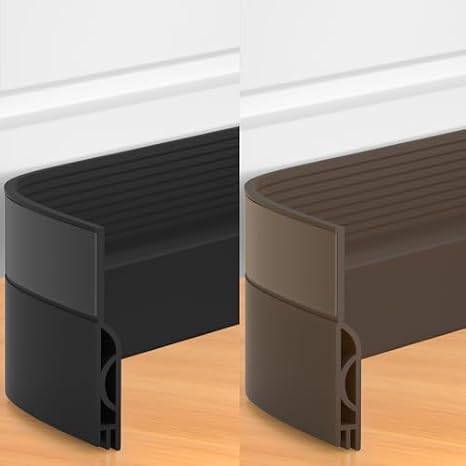 39 Inch Door Draft Stopper 2 Pack Black & Brown