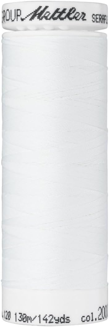 Mettler Seraflex Elastic Thread 50wt 142yd-White -7840-2000