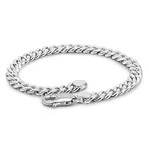 Dankadi Italian Sterling Silver Cuban Link Chain Bracelet Men 3MM 4MM 5MM 6.3 "6.7" 7 "7.5" 8 "8.5" 9 "Solid 925 Silver Bangle For Woman Cuff Jewelry Gift