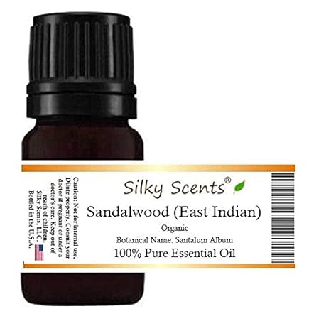 Sandalwood (East Indian) Organic Essential Oil (Santalum Album) 100% Pure and Natural - 15 ML