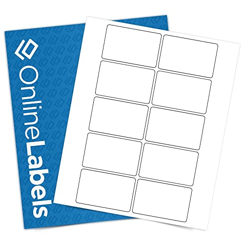 3 x 2 Rectangle Labels - Permanent, White Matte - Wax Melt, Soap, Address Labels - Pack of 100 Labels, 10 Sheets - InkjetLaser Printers - Online Labels
