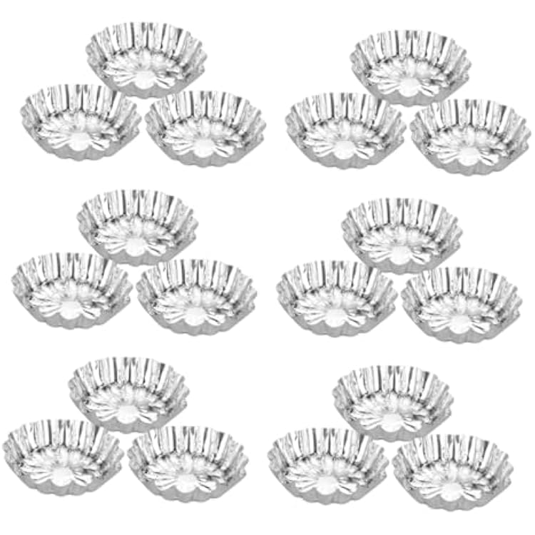100Pcs Foil Egg Tart Trays Kitchen Baking Molds for Muffins Desserts for Parties Picnics and Gatherings Quick Heat Conductivity for Tart Lovers