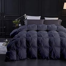 9.8 Newton Super Cozy Feel1000-TC Pinch Pleated Down Comforter Oversized King Plus (128x120) 1-Piece All-Season Duvet Insert, 650 GSM Micro Fill with All Side Corner Tabs 100% Egyptian Cotton