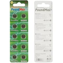 PoundMax 10 x AG13 LR44 1.5 V Alkaline Button Cell Battery