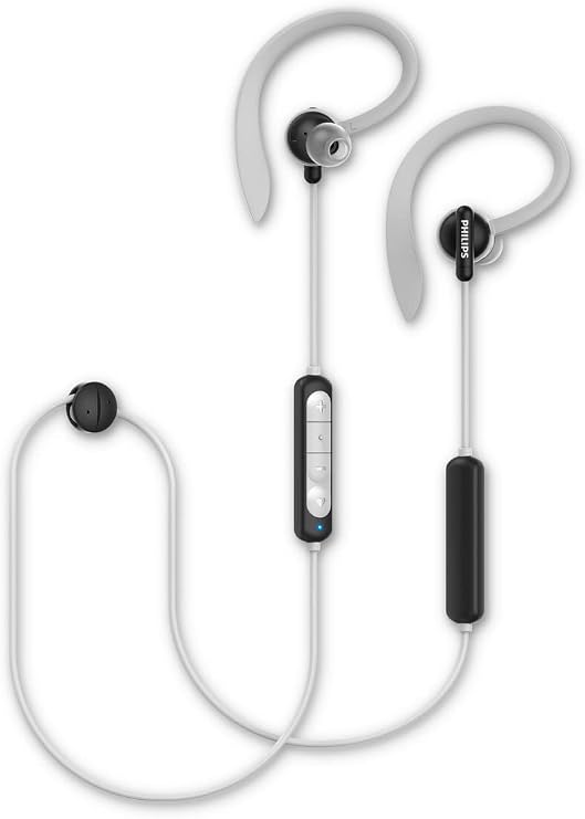 PHILIPS TAA4205BK/00 In Ear Kopfhörer Bluetooth Sportkopfhörer Kabellos (Herzfrequenzmesser Mikrofon 10-mm-Neodym-Treiber IPX5 Wasserfest Schnellladung Sicherer Sitz) - 2020/2021 Modell schwarz