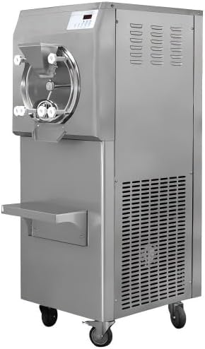 Commercial Ice Cream Machine, Hard Ice Cream Machine Countertop, Italian Ice Machine Style Maker with Auto Clean & Pre-Cooling, Stainless Steel Cylinder for Snack Bars and Cafes (10L)