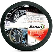 Bottari 16011 Car Steering Wheel Cover Sporting, Anti-Slip & Sweat-Absorbent, Diameter 33 x 37 cm, 33-37 cm