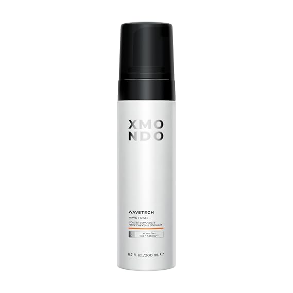 XMONDO Hair Wavetech Wave Foam, Vegan Styling Foam for Wavy Hair with Pro-Vitamin B5 and Nutrients to Hydrate Hair, Enhance Natural Curl Pattern and Fight Frizz, 6.7 Fl. Oz