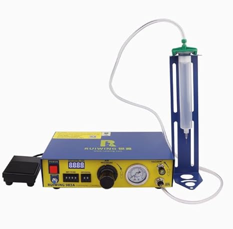 983A Auto Glue Dispenser AC 110V Automatic/Semi-Automatic Solder Paste Liquid Adhesive Controller, Digital Display, Adjustable Dispensing Amount & Interval