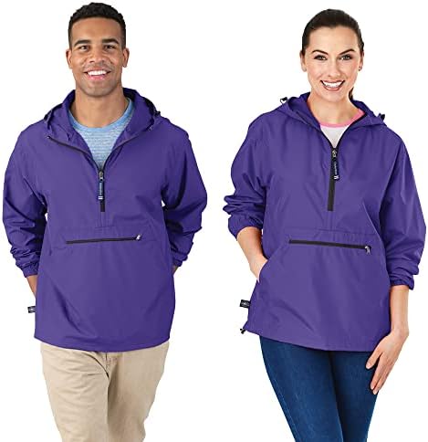 Charles River Apparel womens Pack-n-go Windbreaker Pullover Hooded Jacket