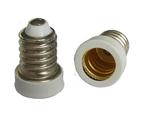 E14 to E12 Adapter Converter, Small Edison Screw European Base (E14) to Candelabra Screw (E12) Socket Reducer (2)