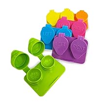 Contact Lenses Cases Flat Ribbed Extra Deep Well - Assorted, 6 Pack Mix