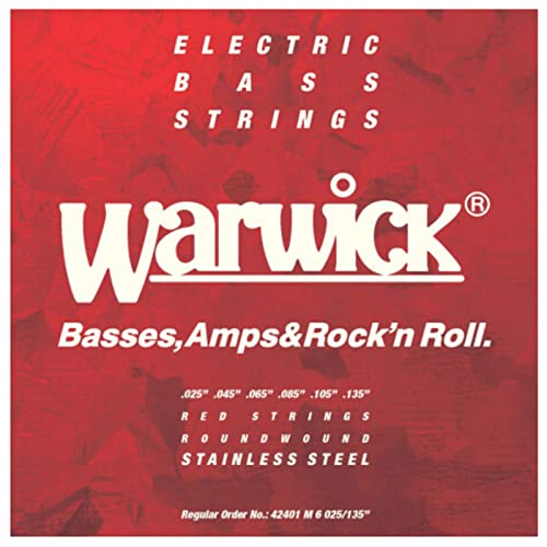 Warwick Red Label Stainless Wound Medium 6-String Bass Strings
