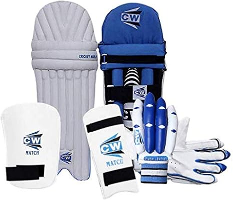 CW MAX Cricket Kit Cricket Protective Gear Cricket Batting Practice Equipment Elbow Guard Thigh Pad Protector Hand Gloves Batting Cricket Legguards