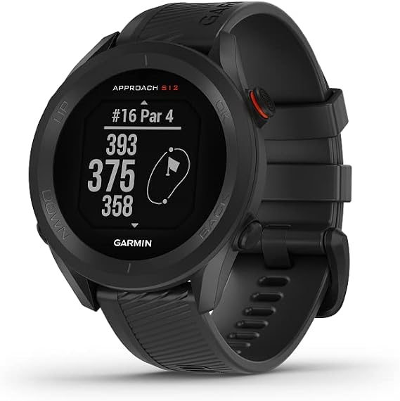 Garmin Approach S12, 44mm Golf GPS watch, Black
