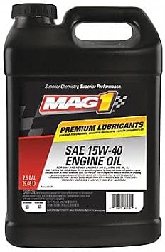 Diesel Engine Oil, 15W-40, 2.5 gal.