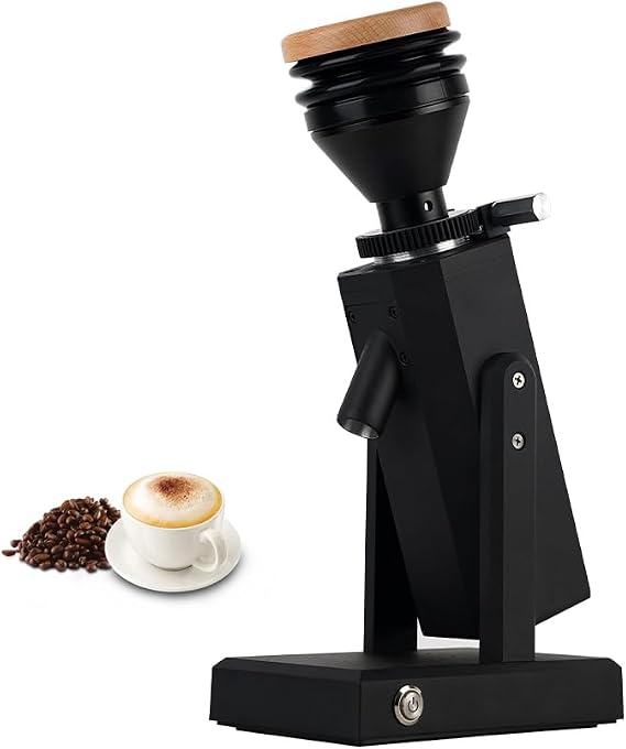 Electric Coffee Grinder - Elegant Samll Coffee Grinder Machine - 40 mm Titanium Burr Metal - 75 g Bean Funnel - 19 Speeds