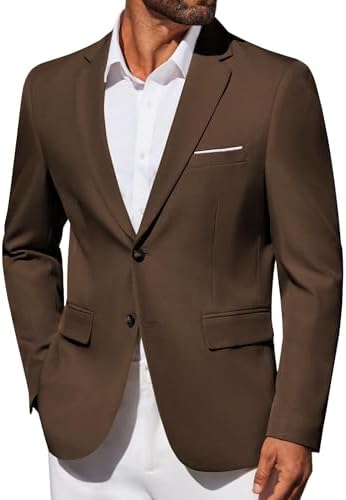 COOFANDY Mens Blazer Business Suit Jacket Slim Fit Two Button Casual Sport Coats