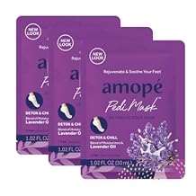 Amope PediMask 20-Minute Foot Mask, Intensely Moisturizing Socks, Rejuvenates & Soothes, Self-Care, w/ Lavender Oil, Urea, a Blend of Moisturizers & Vitamin Complex for Long Lasting Hydration, 3 pair