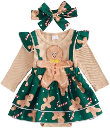 FIOMVA Baby Girl Clothes Infant Shamrock Bubble Smocked Romper Newborn Cute Long Sleeve Bodysuit Toddler Spring Outfit