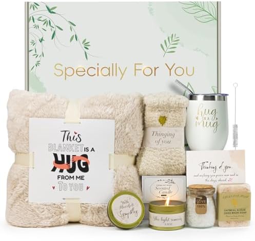 Sympathy Gift Baskets for Loss of Loved One, Bereavement Care Package for Women, Condolence Gift for Mom, Dad, Husband Grief Support, Miscarriage Gifts for Mother, Sorry for Your Loss
