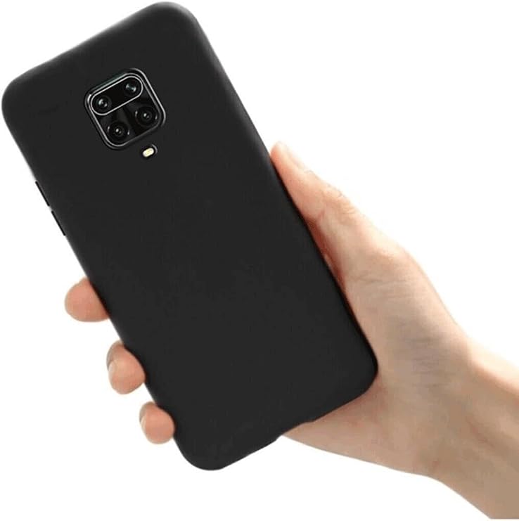 Siyah Xiaomi Redmi Note 9 Pro Max ile Uyumlu Kılıf Silikon Rubber Telefon Kılıfı ve Kabı Darbe Emici, İnce ve Yumuşak Dokulu, Kaymaz Tasarım