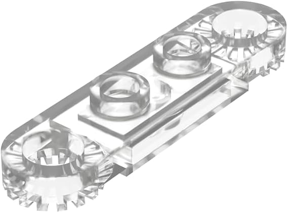 Gobricks GDS-90309 4263 1x4 Plate with Tooth Ends, Trans-Clear, 20 pcs | Compatible with LEGO bricks. MOC brick replacement parts, consistent color matching, precision manufacturing.