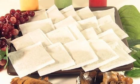 200 Empty Tea Bags 2x 3 White Compostable, These Heat Sealable Tea Infuser for Loose Tea Herbs are Disposable Tea Strainer Bags made of Wood (pulp) Fibers