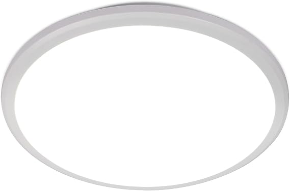 DELIPOP 1 Pack 12 Inch LED Flush Mount Ceiling Light, 24W Surface Flat LED Ceiling Light for Indoor/Outdoor, IP54 Waterproof Round Ceiling Light Fixture for Bathroom, Bedroom, Kitchen, Hallway
