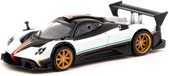 Pagani Zonda R Bianco Benny White and Black Global64 Series 1/64 Diecast Model Car by Tarmac Works T64G-TL015-WH