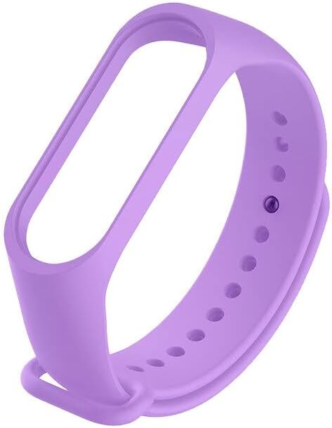 Coverzone Xiaomi Mi Band 5 ile uyumlu Saat Kayışı Ent Kaliteli Xiaomi Mi Band 5 ile uyumlu Spor Saat Kontrast Renkli Termoplastik Lila
