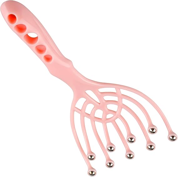 Nine Claw Head Massager, Massage Tool with 9 Beads Head Scratcher for Deep Relaxation Stress Reduction Home SPA