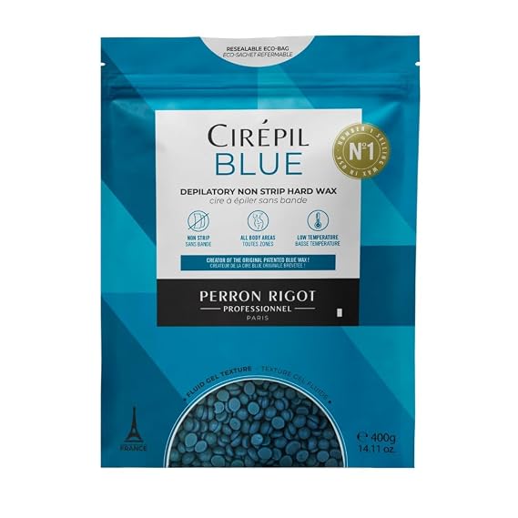 Cirepil BLUE Stripless Hard Wax Beads Bag 14.11oz / 400g