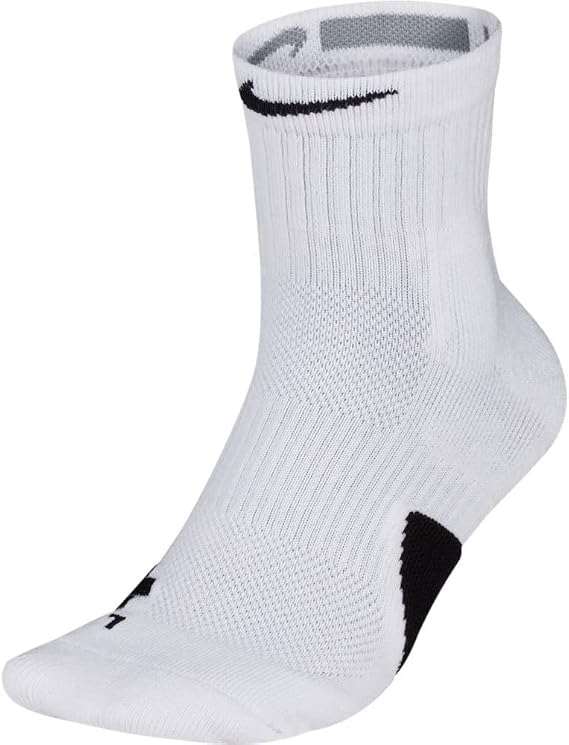Nike SX7625 Elite Mid Socks 100 White/Black 25-27cm