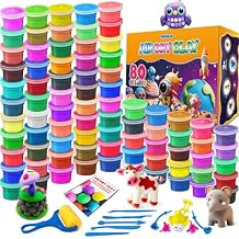 ESSENSON Air Dry Clay - 80 Colors Modeling Magic Clay, Best Gift for Boys & Girls Age 3-12 Year Old, DIY Molding Kids, with Sculpting Tools, Decoration Accessories, Kids Art Crafts