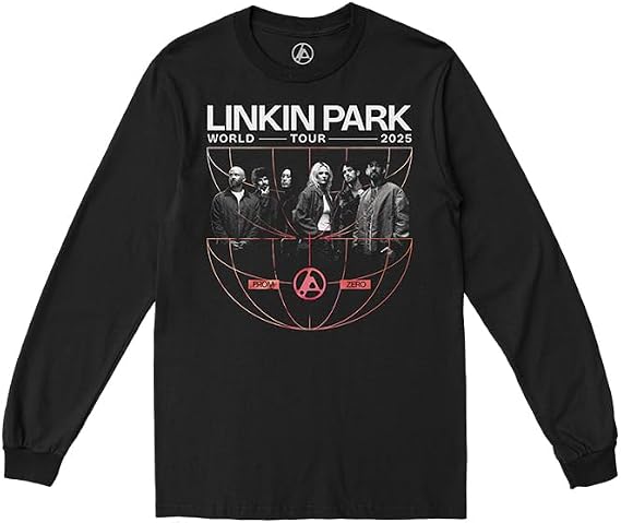 Linkin Park Unisex Adult Official Merch Linkin Park from Zero Globe Long Sleeve Tee