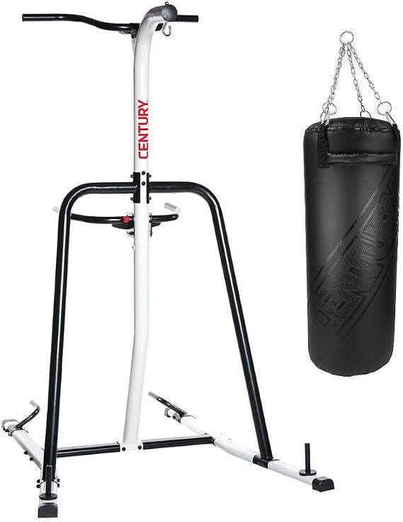 Century Extra Large 100lb Heavy Bag Fitness Training Station Bag with Stand for Boxing, Martial Arts, Cardio Fitness