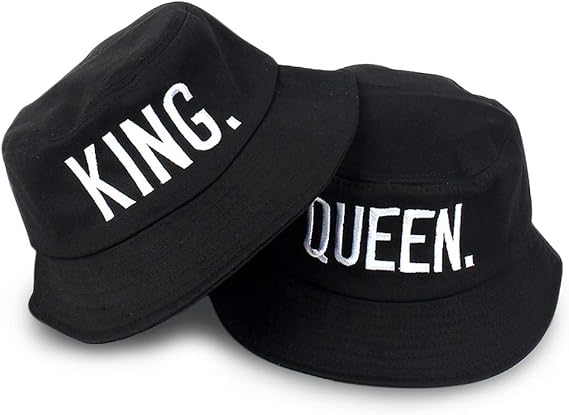 Couple Hats King Queen Hats Fishmen Hats Summer Unisex Bucket Climbing Sun Boonie Hat
