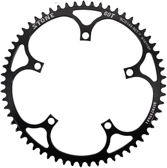 Chainring 144 BCD Chainring Track Bike Fixie Fixed Gear Narrow N Wide 44 46 48 50 52 54 55 56 58T 60T ChainWheel Round 144bcd Narrow Wide Chainring(44T)