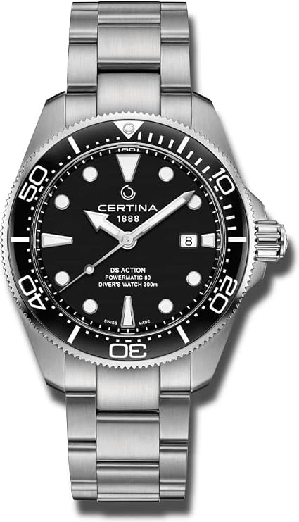 Certina Men's DS Action Diver 43mm Stainless Steel Swiss Automatic Dive Watch C0326071105100