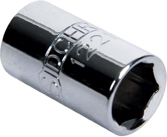 Sidchrome 6 Point 1/4-Inch Drive Socket, 9 mm Size