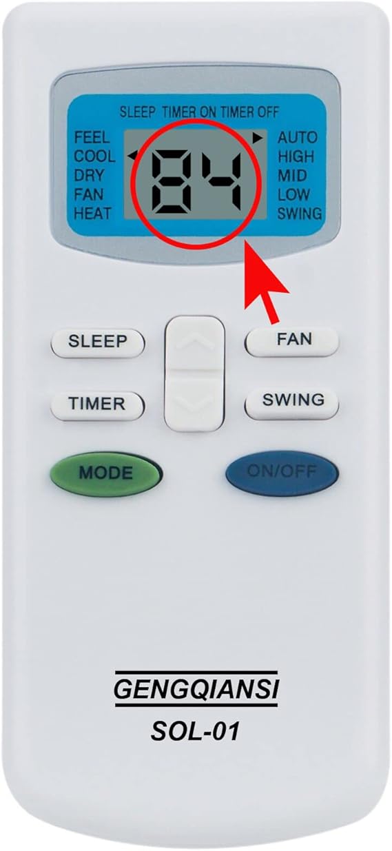 Replacement Remote Control for ComfortStar YB1B4AF CFS009CA-410 CFS018CD-410 CHH012CA-13B CHH018CD-13B WM1-15E-01 WM1-18E-01 WM1-24E-01 WM1-15E-02 Air Conditioner
