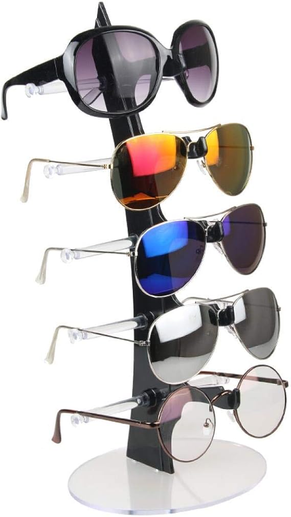 Eyeglass Sunglasses Storage Display Rack Holder Organizer Case for 5 Glasses New