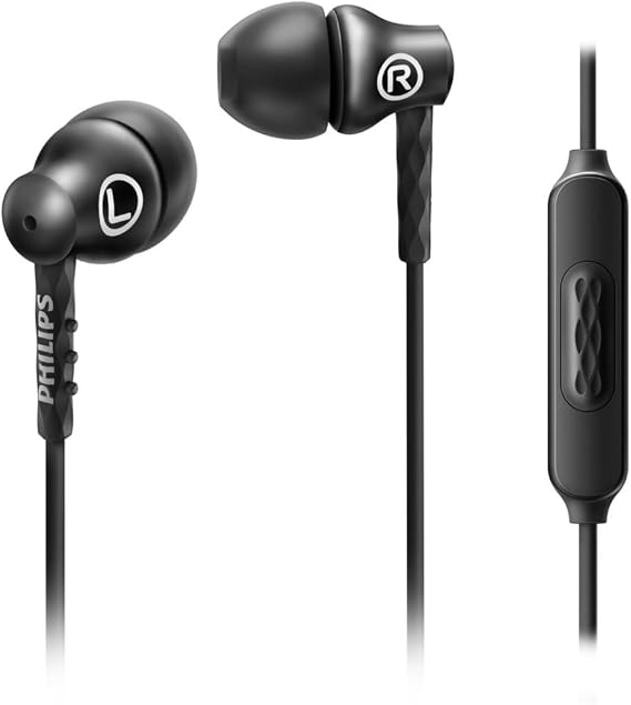 Philips in Ear Headphones with Mic - Black (SHE8105BK/27)