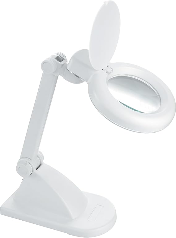 LED Magnifying Desk Lamp Magnifier Lamp for Table - Magnifier Glass - Ideal for Sewing, Embroidery, Craft & Detailed Work