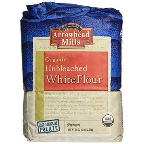 Arrowhead Mills, Flour White Unbleached Organic, 80 Ounce